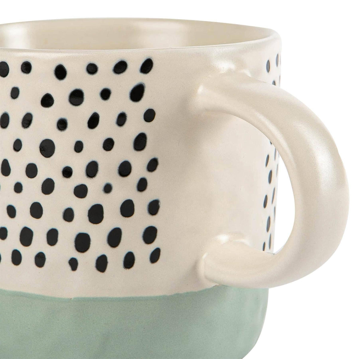 Blue Dipped Ceramic Dots Coffee Mug - 385ml