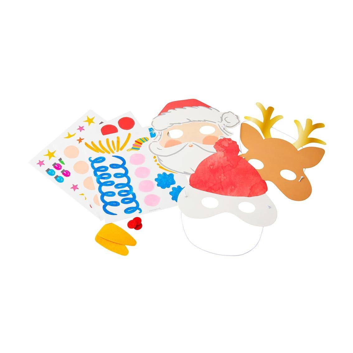 Make Your Own Christmas Masks Kit | 6 Pack |