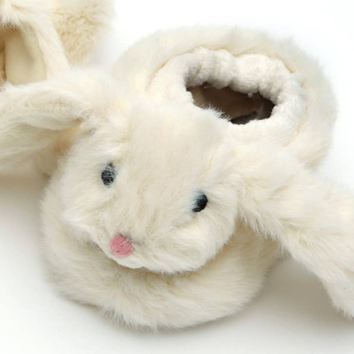 Bunny Baby Soft Slippers – Cream, 0-6 Months