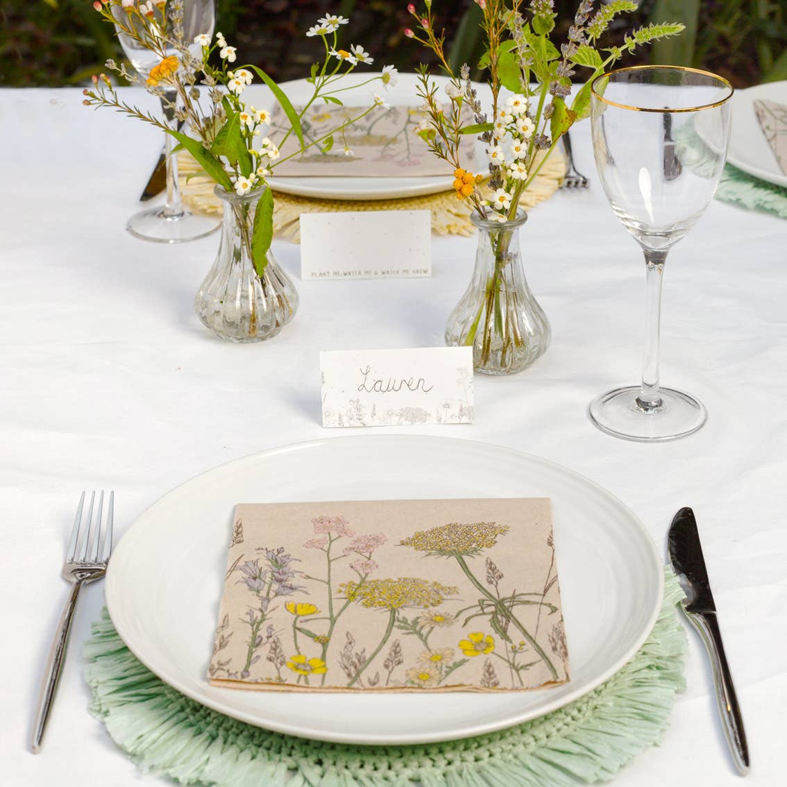 Clear Recycled Glass Bud Vase | Wedding Decor |