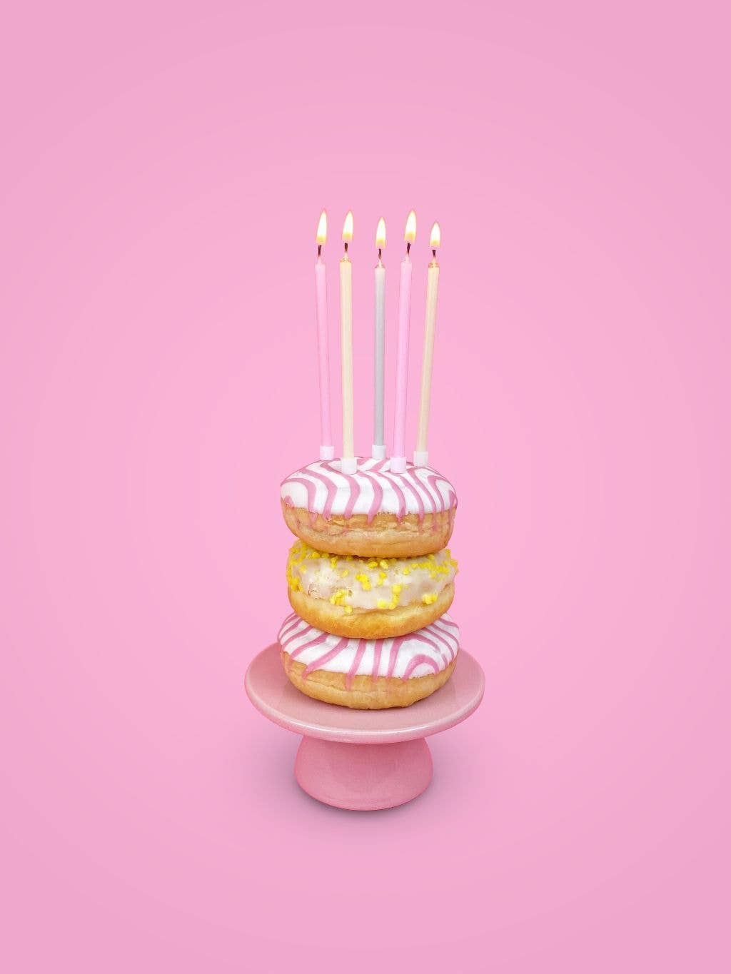 Long Pastel Colour Birthday Candles - 16 Pack