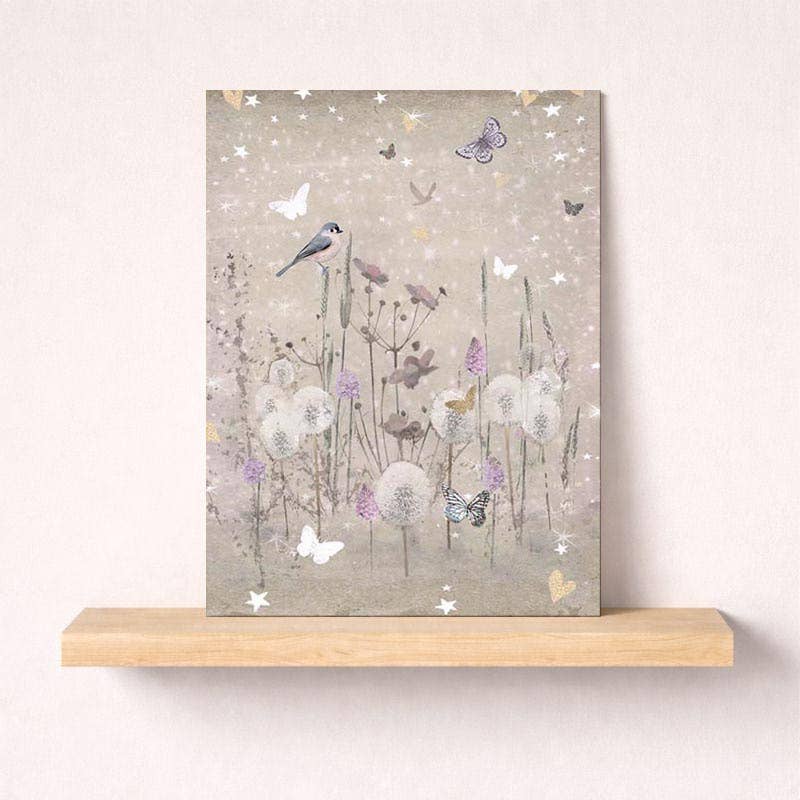 Open Card - Birds & Flowers