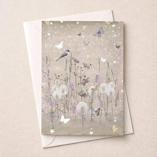 Open Card - Birds & Flowers