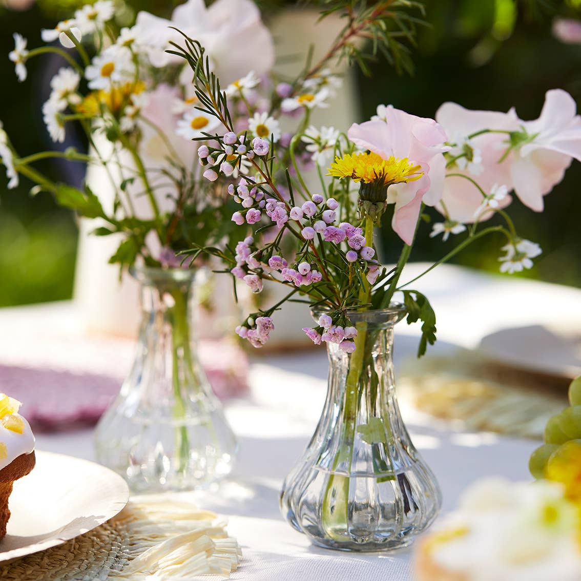 Clear Recycled Glass Bud Vase | Wedding Decor |