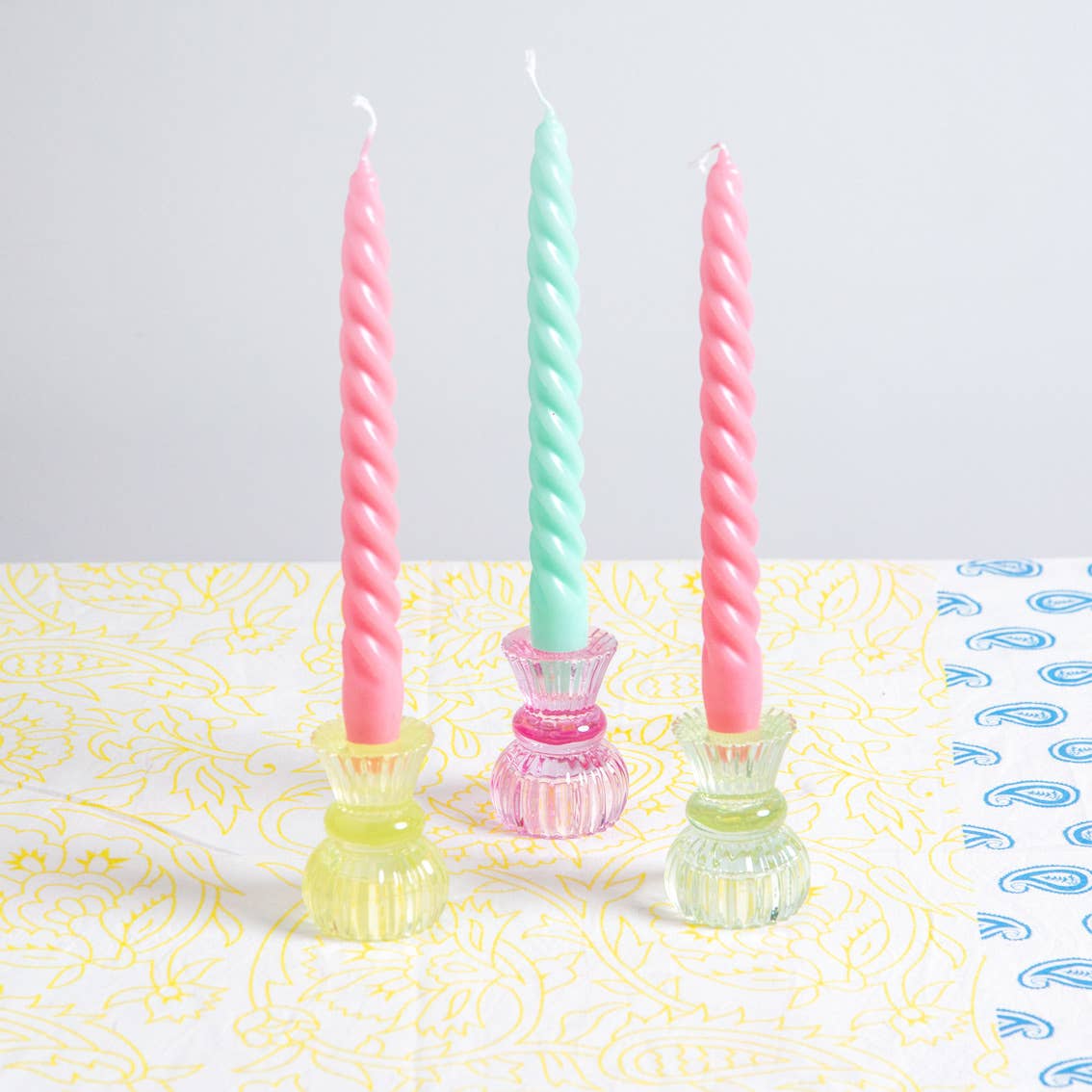 Small Glass Candle Holder Starter Set, Mixed Colours | Home Decor |