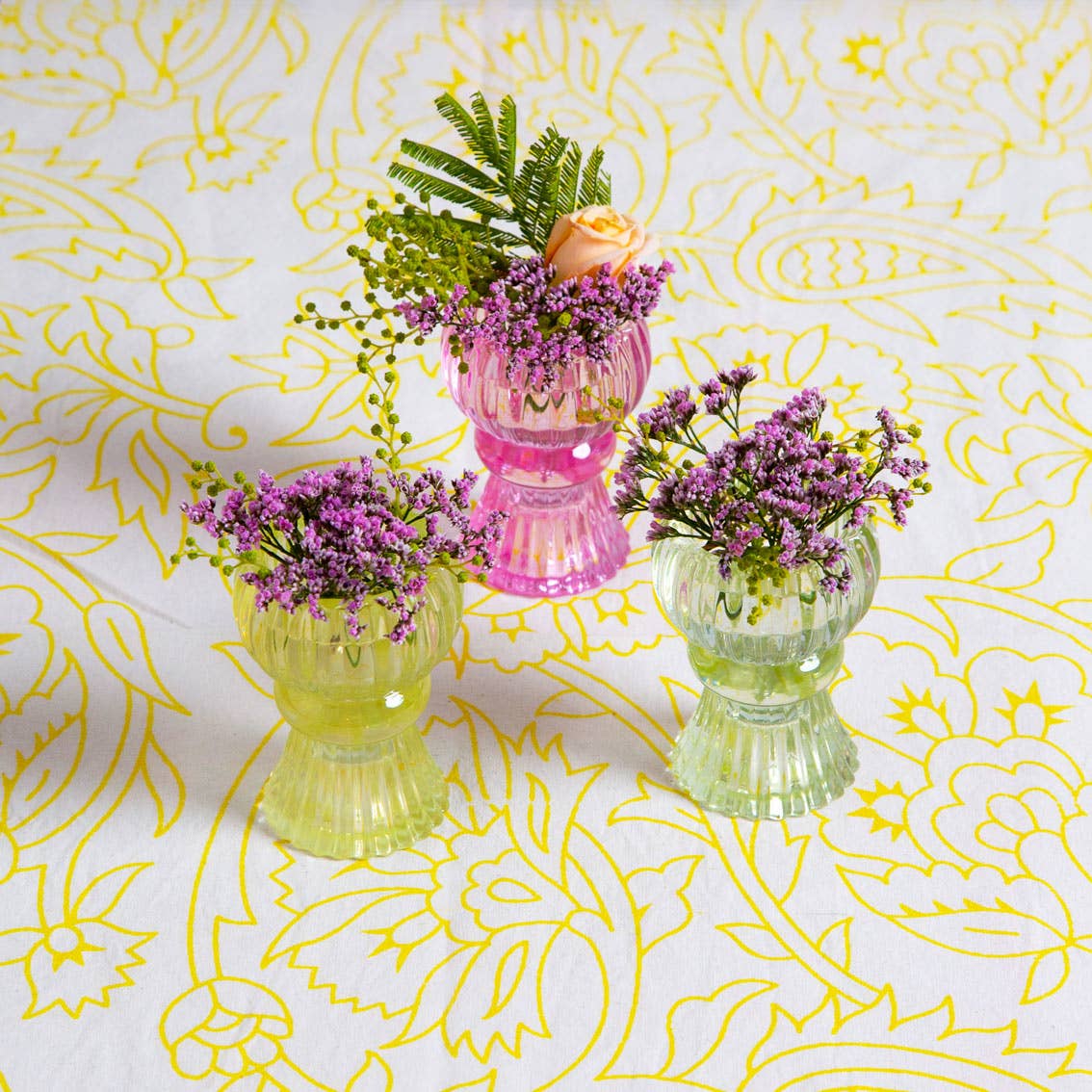 Small Glass Candle Holder Starter Set, Mixed Colours | Home Decor |