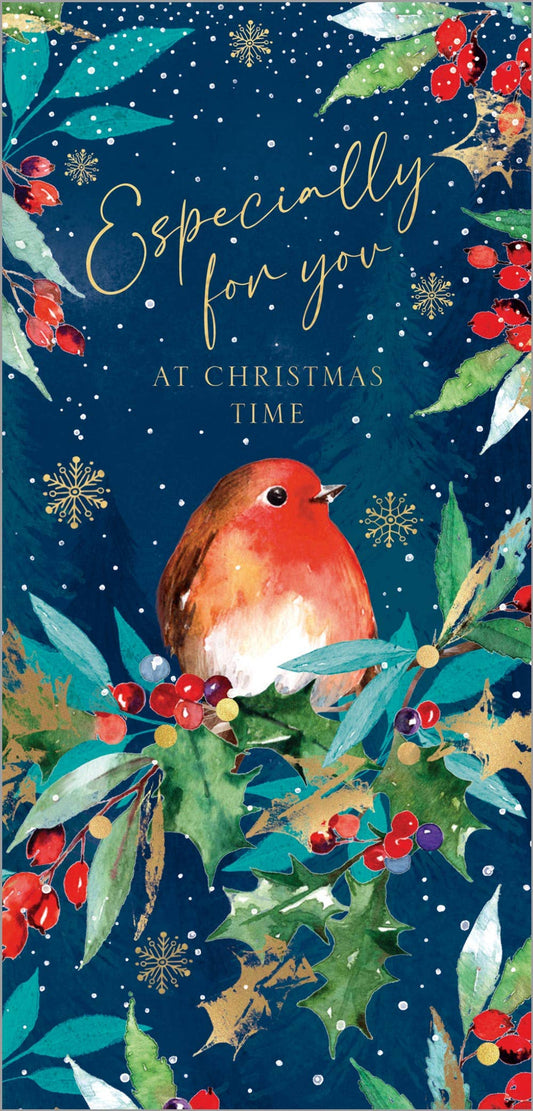 Christmas Money Wallet Card - Christmas Robin