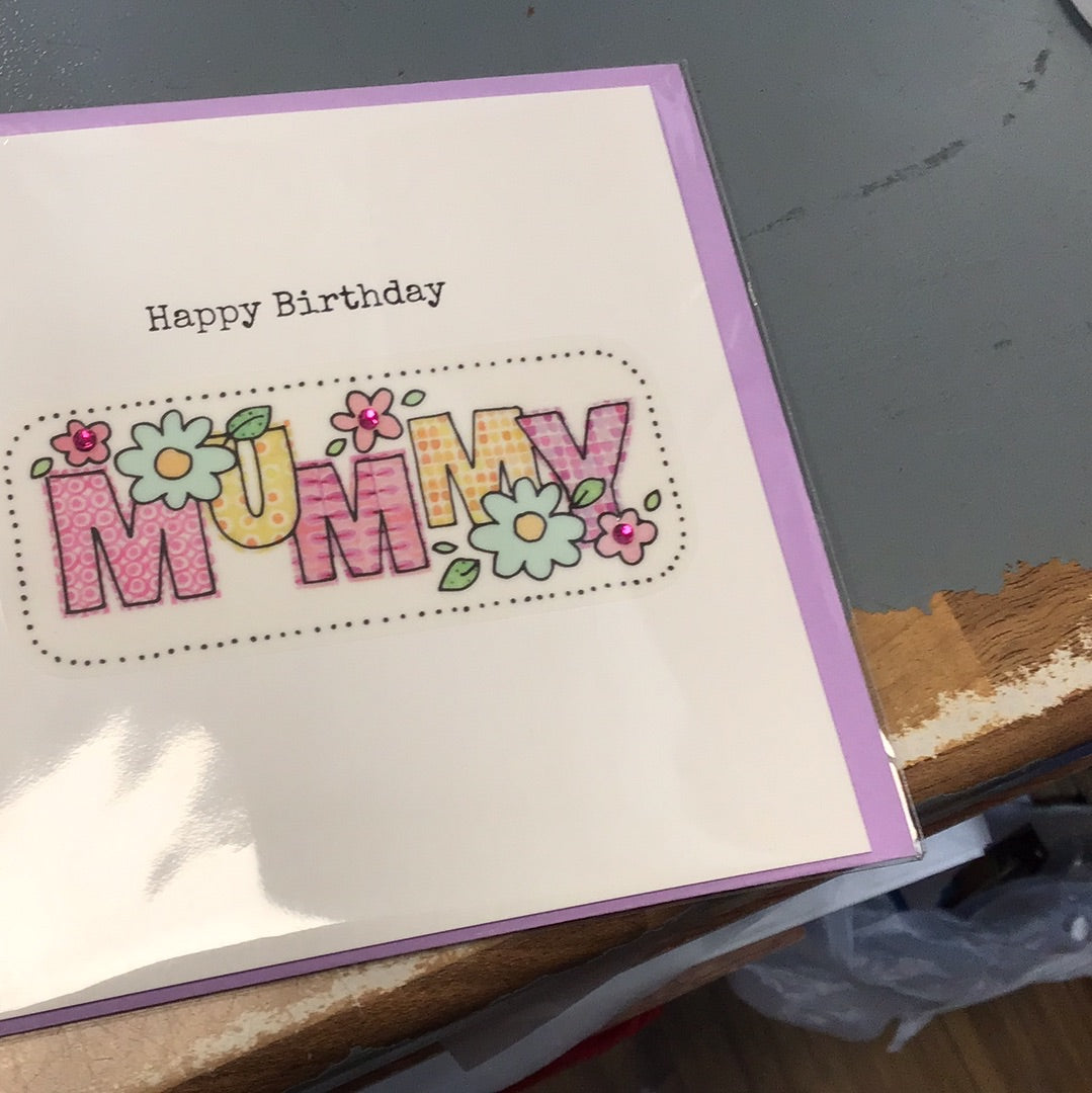Mummy birthday card - blue eyed sun