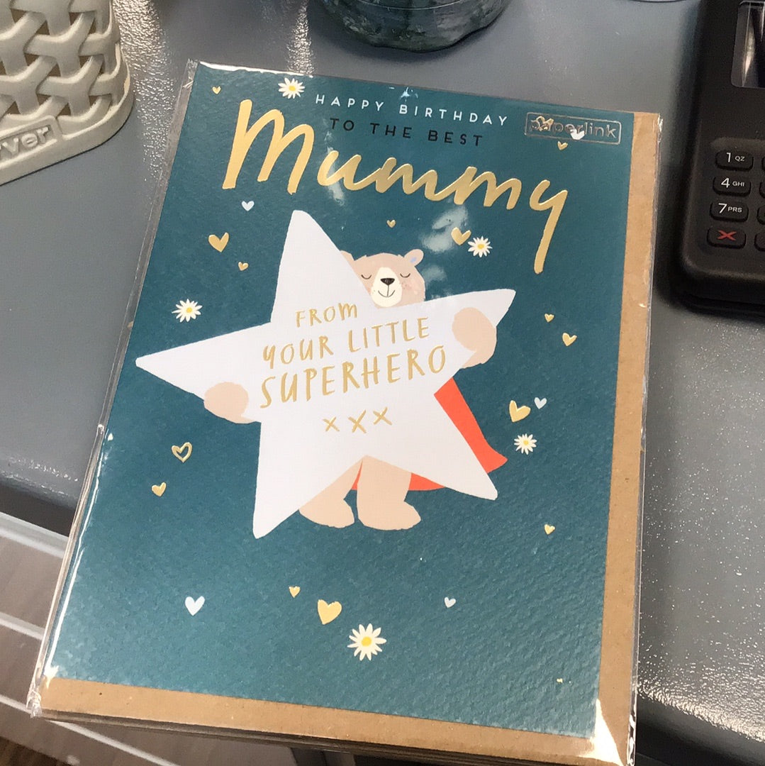 Mummy birthday card - paper link - nutmeg
