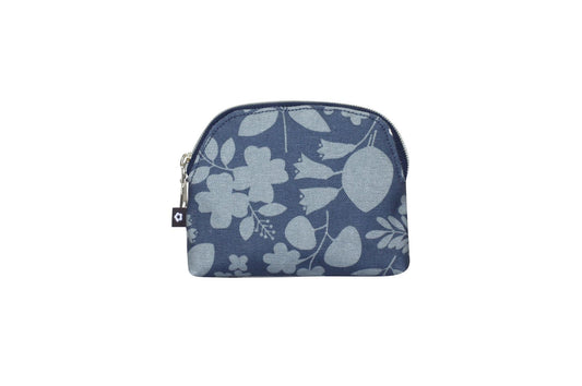 Earth Squared Oil Cloth Coin Purse - Blue Flower